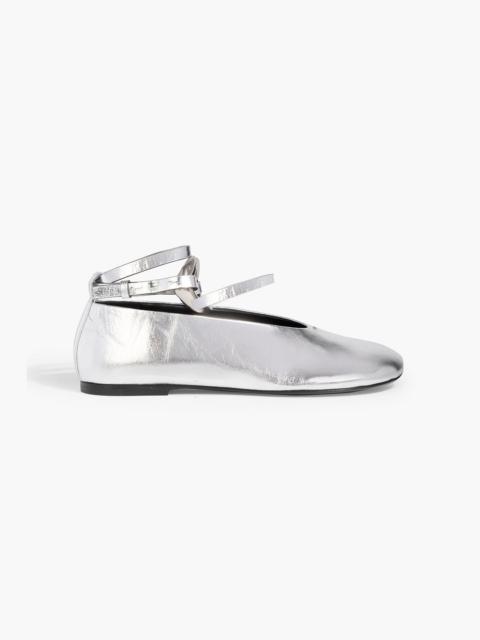 Jil Sander Metallic leather ballet flats