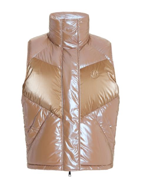 Moncler Faucille Iridescent Down Vest metallic