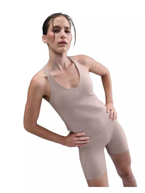 Nike Women's Universa Medium-Support Padded Sports Bra Tank -Malt Brown