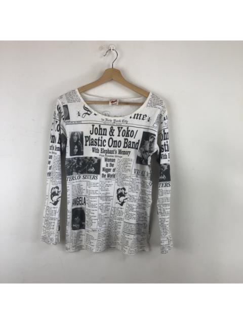 Other Designers Vintage - John & Yoko / Plastik Ono Band Newspaper All Over Print (A60