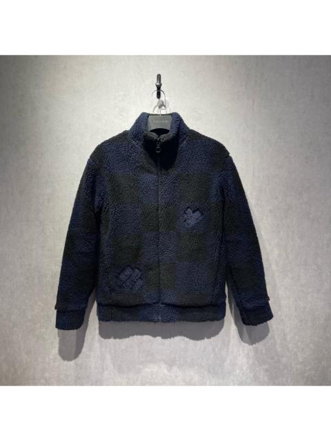 Louis Vuitton Louis Vuitton Black and Blue Damier Teddy Fleece Jacket