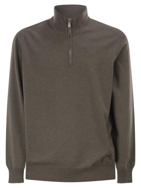 Brunello Cucinelli Brunello Cucinelli Men Cashmere Turtleneck Sweater With Zipper