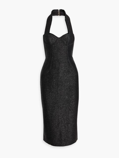 Cult Gaia Winslow cotton-blend halterneck midi dress