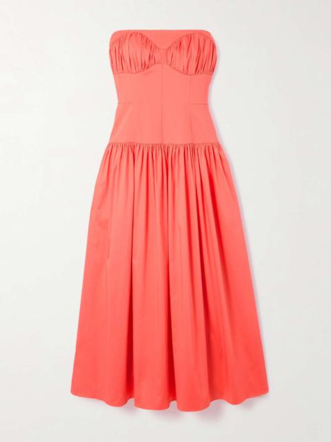 Lauryn cotton-blend poplin midi dress