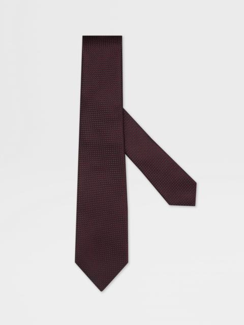 ZEGNA BURGUNDY SILK TIE