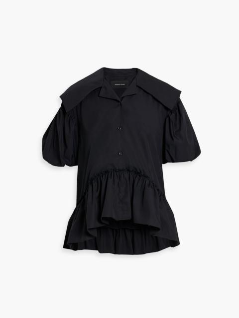 Simone Rocha Ruffled cotton-poplin blouse