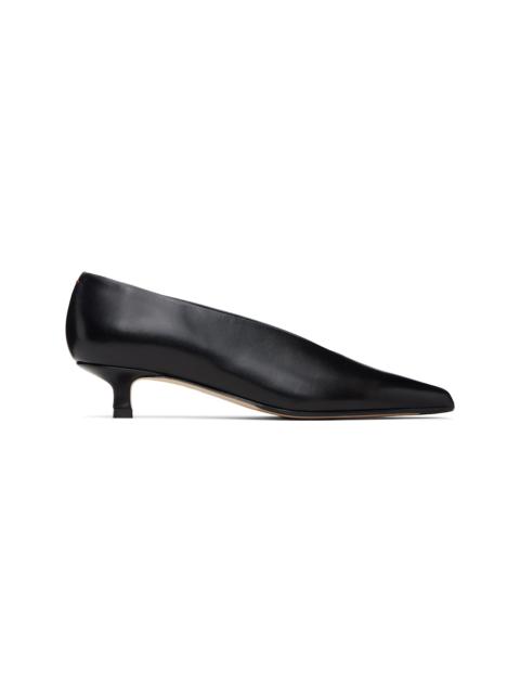 Aeyde Black Clara Pointed-Toe Heels