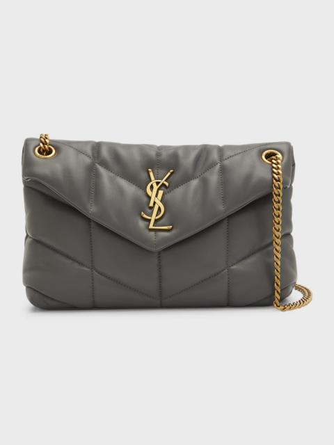 SAINT LAURENT Lou Puffer Small YSL Shoulder Bag in Quilted Leather