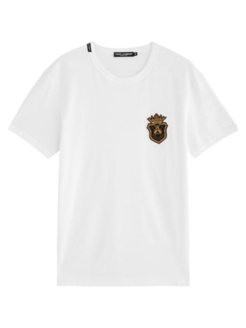 Dolce & Gabbana Logo-appliqué Cotton T-shirt