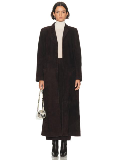 ST. AGNI Suede Tailored Coat