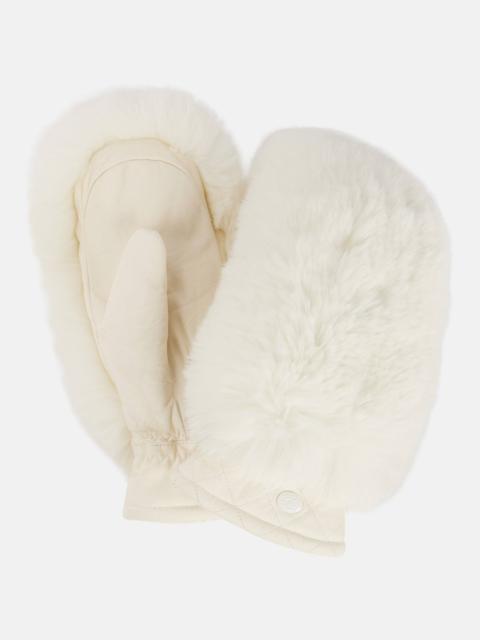 GOLDBERGH Hill faux fur-trimmed leather ski mittens