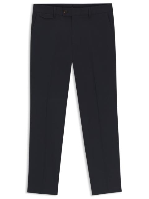 BOSS EASY-IRON TAPERED-FIT TROUSERS IN STRETCH-COTTON POPLIN
