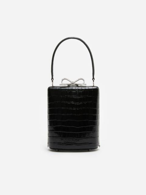 self-portrait Black Croc Mini Bag