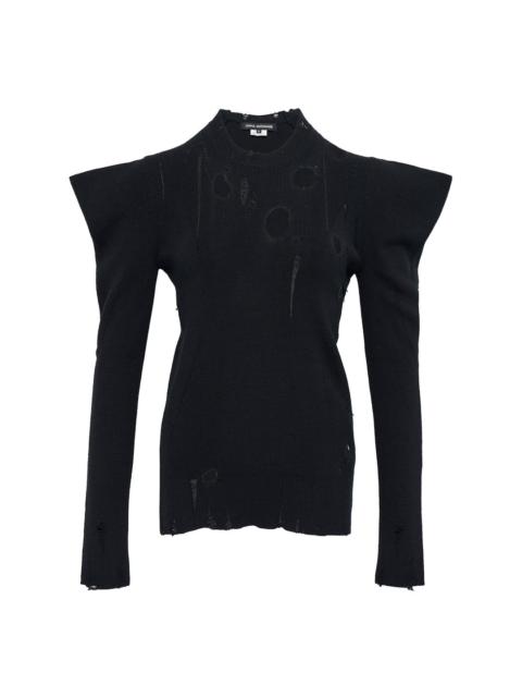 Junya Watanabe Worsted Wool Rib Knit Top