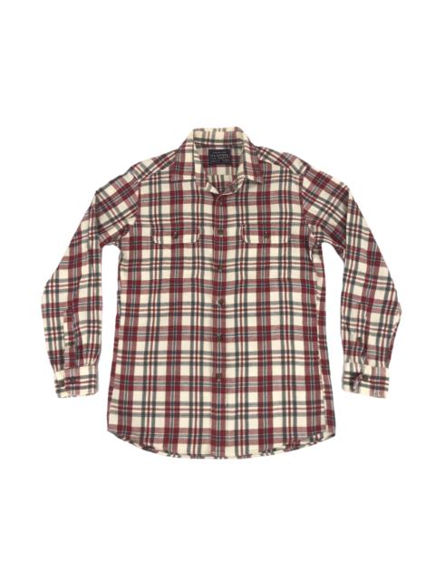 Other Designers Japanese Brand - Vintage Flannel Shirt Double Pockets Square Plaid Check