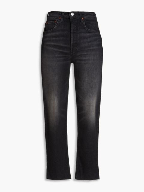 RE/DONE 70s cropped faded high-rise straight-leg jeans
