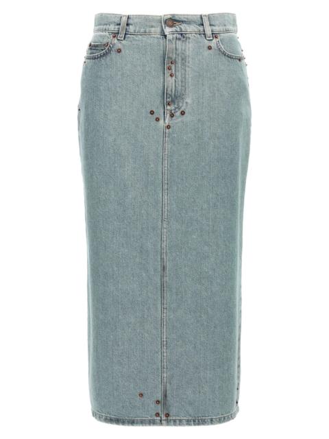 Moschino Rivets denim skirt