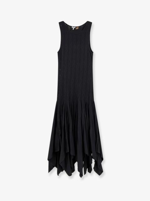 Loewe Loewe Paula's Ibiza Embroidered Cotton Dress Black
