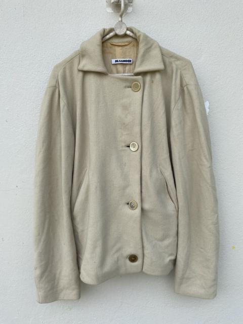 Jil Sander Vintage Jil Sander Beige Cashmere Blend Short Coat Jacket