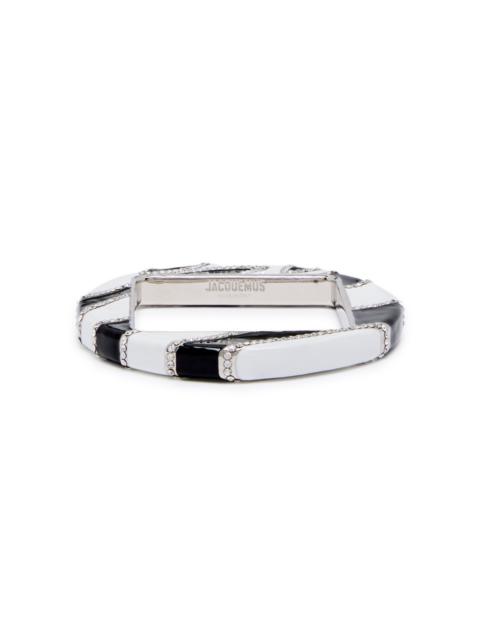 Jacquemus Le Bracelet Rond Zebra Enamelled Bracelet