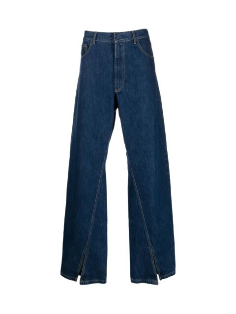 BIANCA SAUNDERS WIDE-LEG DENIM TROUSERS