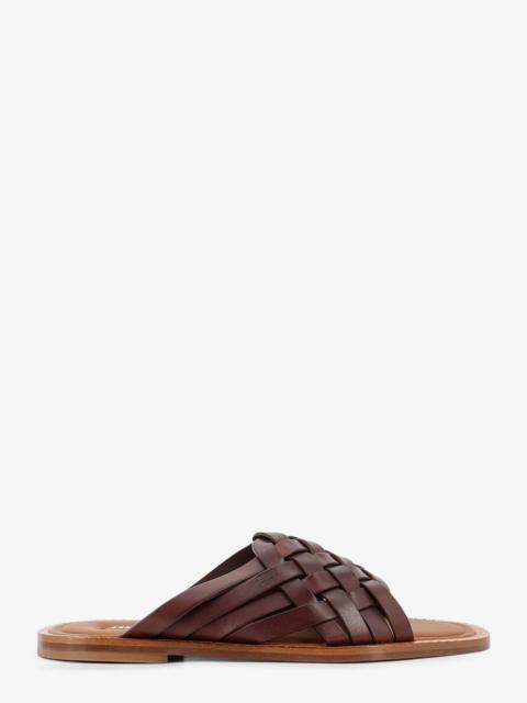 Miu Miu Miu Miu Leather Sandals Brown Women