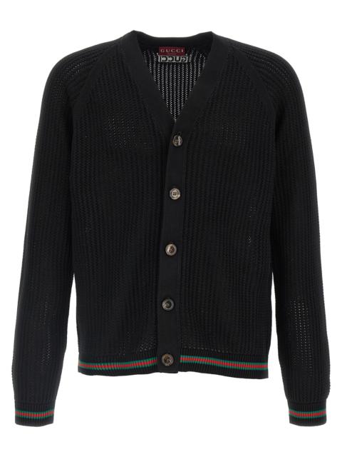 GUCCI Gucci Men Web Ribbon Cardigan