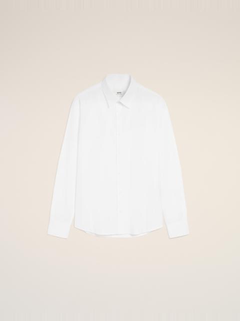 AMI Paris WHITE POPLIN COTTON TAILOR SHIRT