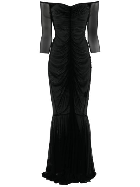 NORMA KAMALI off-shoulder fishtail gown