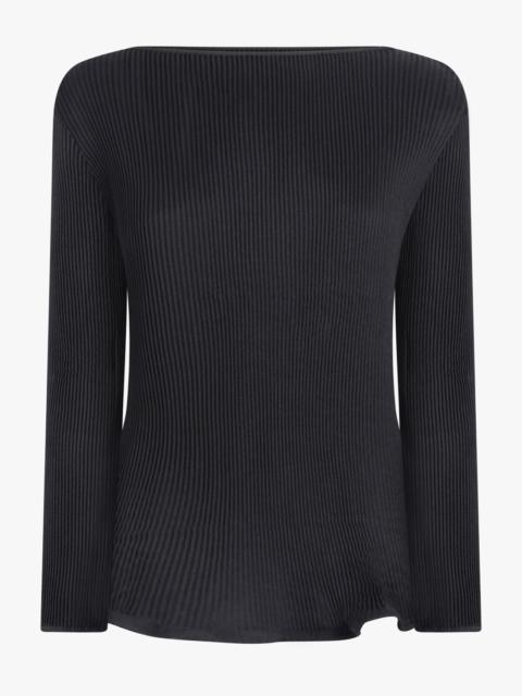 MELITTA BAUMEISTER ZIGZAG L/S RIPPLE TOP | BLACK