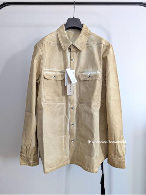 Rick Owens DRKSHDW *NEW* PARCHMENT GARMENT DYED OUTERSHIRT SS25 XL