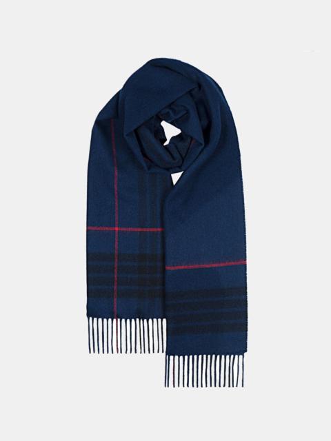 GLOVERALL Unisex Oversized Lambswool Scarf Mackay Blue