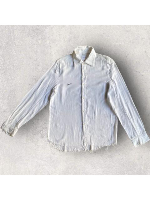 NUMBER (N)INE Vintage Early 90’s Lambretta Logo Font Raw Hem Shirt