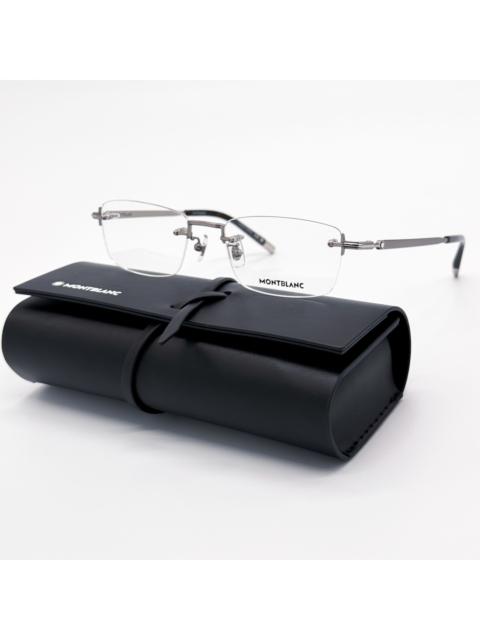 Montblanc NEW MONTBLANC EYEGLASSES MB0132O 002 RUTHENIUM MEN EYEWEAR
