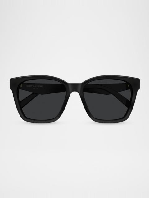 SAINT LAURENT 57mm Acetate Square Sunglasses