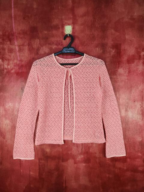 Other Designers Cardigan - Japanese Brand Peach Knitwear Net Cardigan