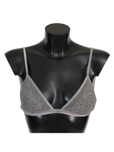 Ermanno Scervino - Ermanno Scervino Gray Nylon Sequined Triangolo Bra Underwear