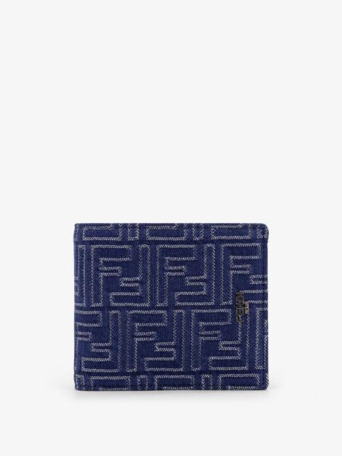 FENDI Fendi Denim-Effect Ff Jacquard Bi-Fold Wallet
