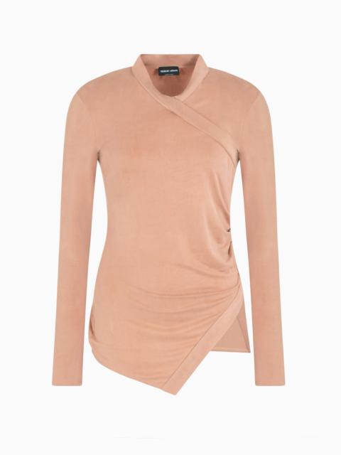 GIORGIO ARMANI CUPRO JERSEY JUMPER