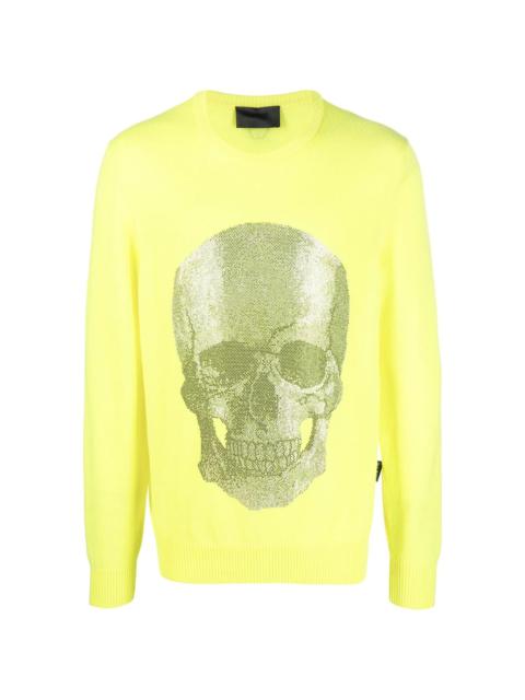 PHILIPP PLEIN Skull logo knitted sweater