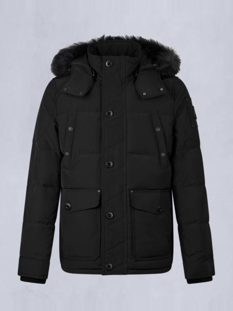 MOOSE KNUCKLES ONYX ROUND ISLAND SHEARLING DOWN JACKET