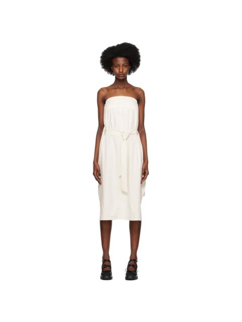 RECTO Off-White Tube Top Midi Dress