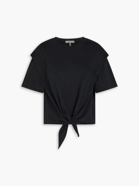 rag & bone Mica knotted cotton-jersey T-shirt