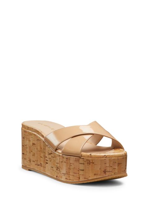 Stuart Weitzman Stuart Weitzman Dayna Platform Wedge Sandal in Adobe at Nordstrom