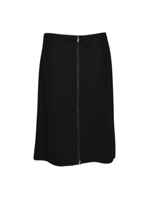 Jil Sander Textured Boiled Wool Jersey Skirt