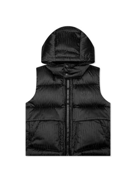 AMIRI JACQUARD DOWN GILET - BLACK