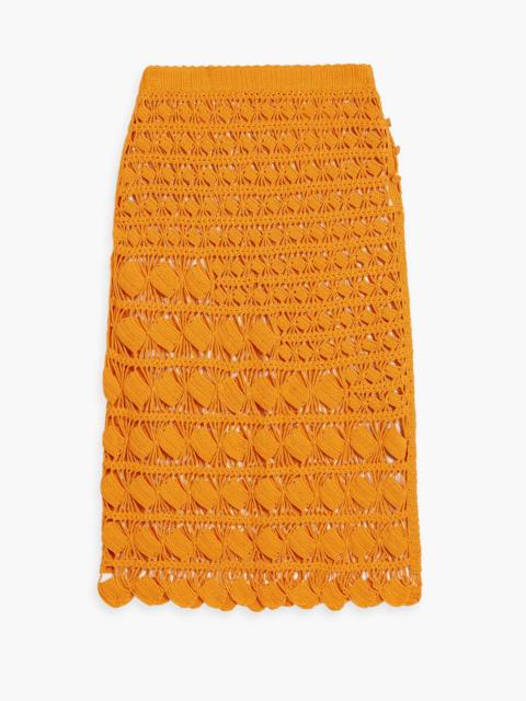 Acne Studios Crocheted cotton midi skirt