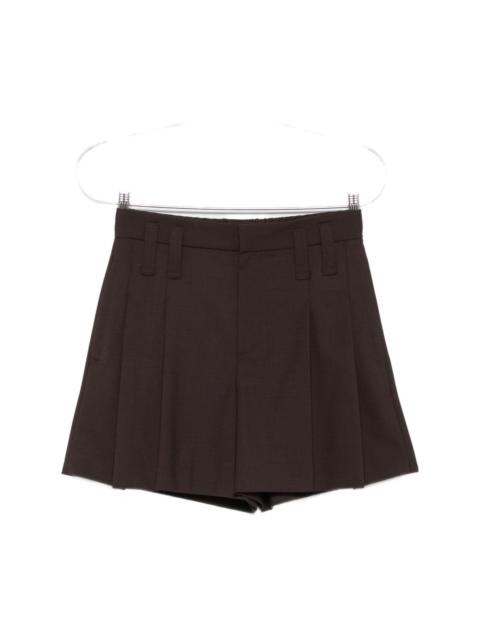 Wool blend shorts