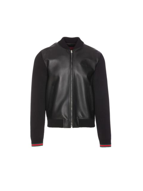 Gucci Men Logo Bomber With Web Detal