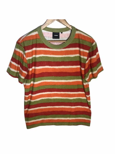 BEAMS PLUS Beams multicolour stripes towelling tshirt